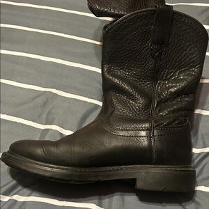 Ariat Black Leather Western Pull-On Boots